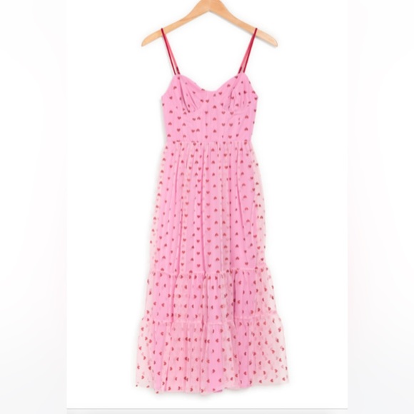 Betsey Johnson Dresses & Skirts - Betsy Johnson pink tulle heart dress.